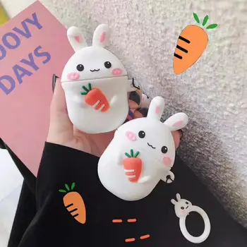 

Japan animie Cute 3D Rabbit case for airpod 1 2 Wireless Bluetooth Earphone Cases soft silicone Headset cover fundas