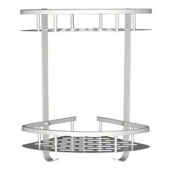 

Bathroom Shelf Metal Shelf Storage Rack Stainless Steel Punch-Free Firm Shower Kitchen Fitted Wall Storage Organizer Rack