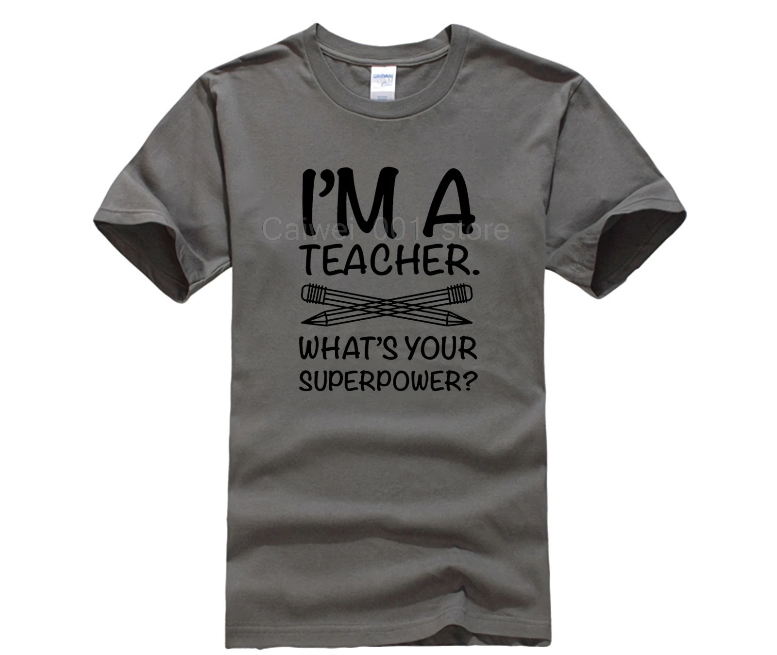 Топ Мужская футболка I M TEACHER WHAT S ваша суперсила забавные принты с надписями белая Новая летняя мужская повседневная футболка с принтом