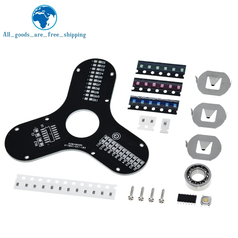 1/3PCS Elektronische Diy Kit Fingertip Gyro LED Herstellung Kit Spaß Schweißen Diy Kt RG550 Lindern Müdigkeit Lösen körper Und Geist – Detail 10