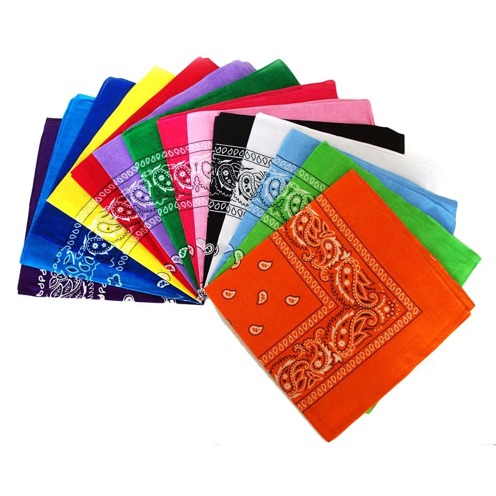Headwear Scarf Bandana Hairwrap Sports Fashion Women Wrist Hip-Hop Double-Sided