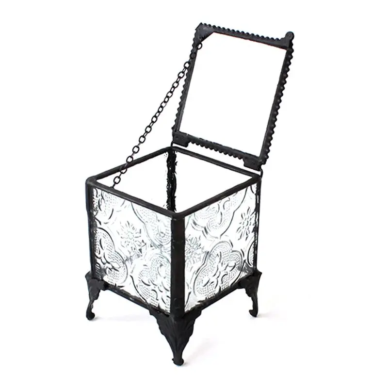 

Glass Box Decorative Jewelry Display Ring Bracelet Earring Storage Organizer