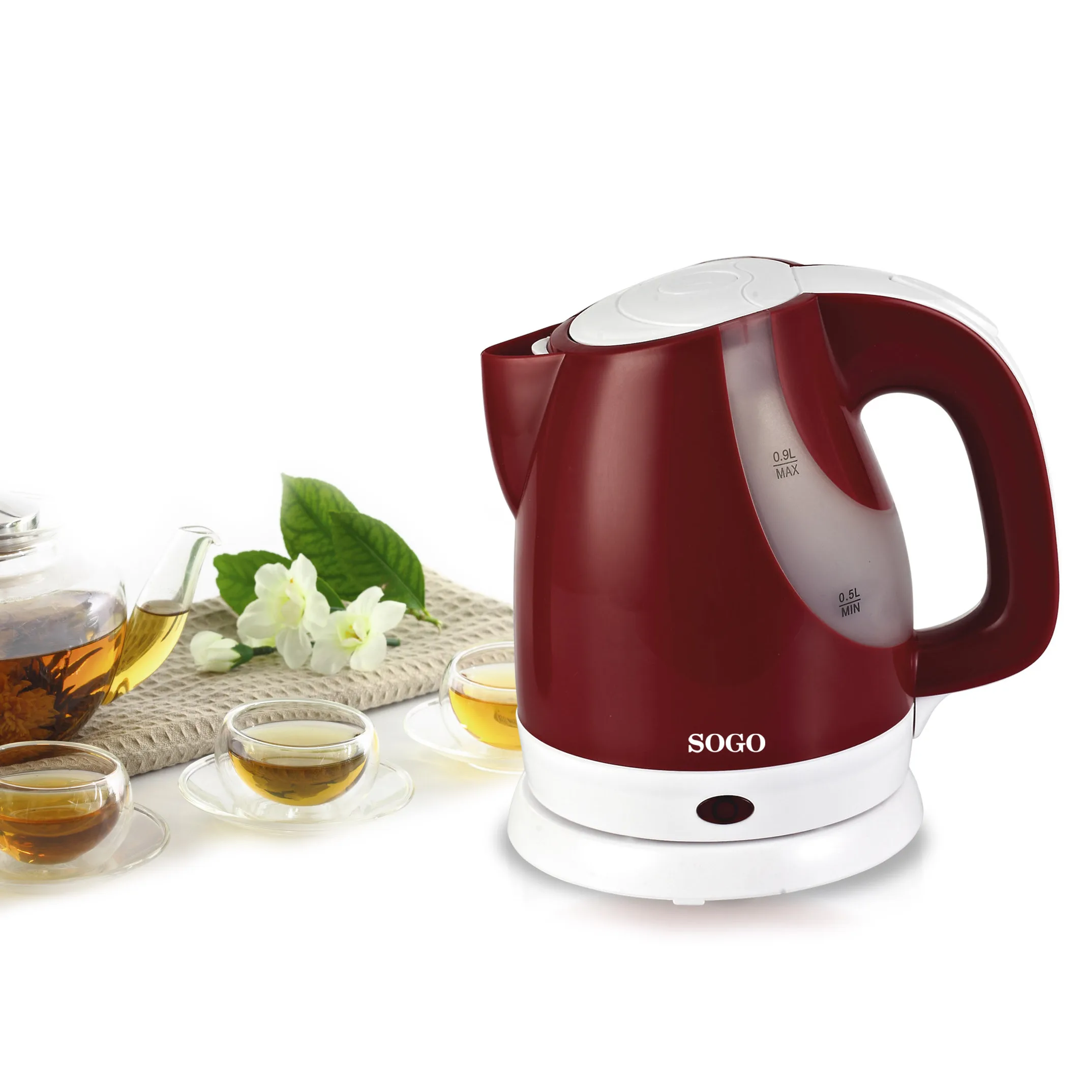 Sogo SS 5760 electric water kettle, maroon color 0.9l 1300WElectric