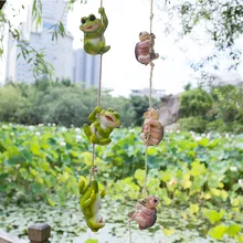 Деревенский три улыбающаяся лягушка Черепашки ползают на шпагат садовый орнамент домашний декор фермы воздушный ремень настенный декоративный Садоводство Рождество