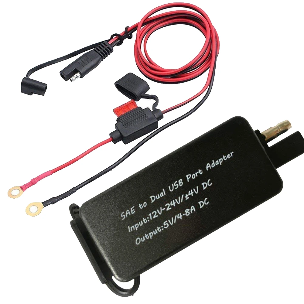 4.2A Передача Водонепроницаемый двойной USB напряжение дисплей интерфейс яркий SAE адаптер мотоцикл автомобильное зарядное устройство Безопасность авто ЖК-дисплей с предохранителем