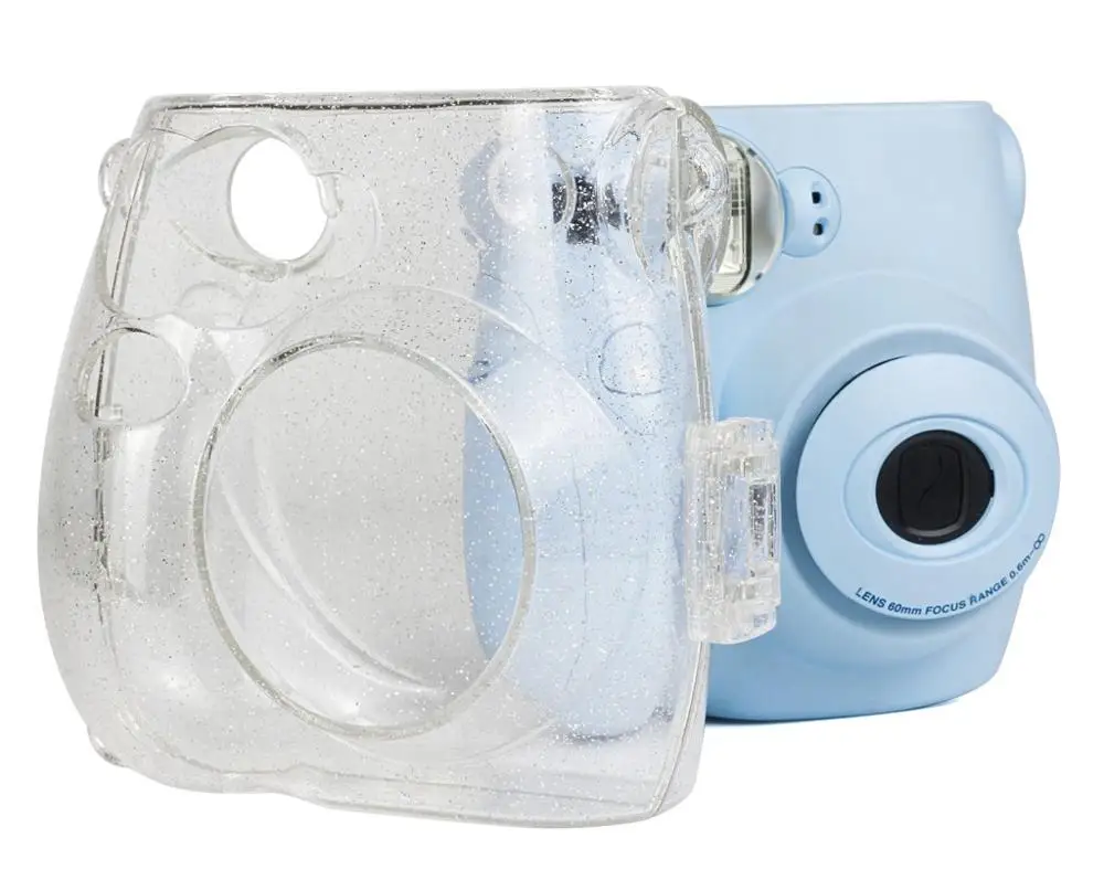 Блестящий Прозрачный Кристальный чехол Сумки, совместимые с Fujifilm Instax Mini7s/7c мгновенная пленка камеры сумки#823