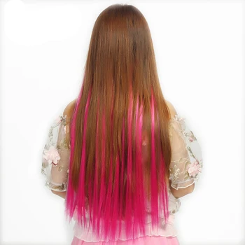 

Alileader Cheaper Fish Line Hair Straight Rainbow Fish Line Hair Synthetic Halo Hairpieces Extensions Natural Invisible Wire