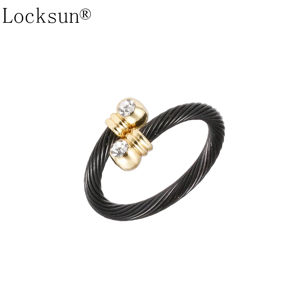 Locksun новые серьги-гвоздики с открытым кольцом комплекты с браслетом Модный золотой натуральный циркон женский свадебный изысканный круглый ювелирный набор из нержавеющей стали