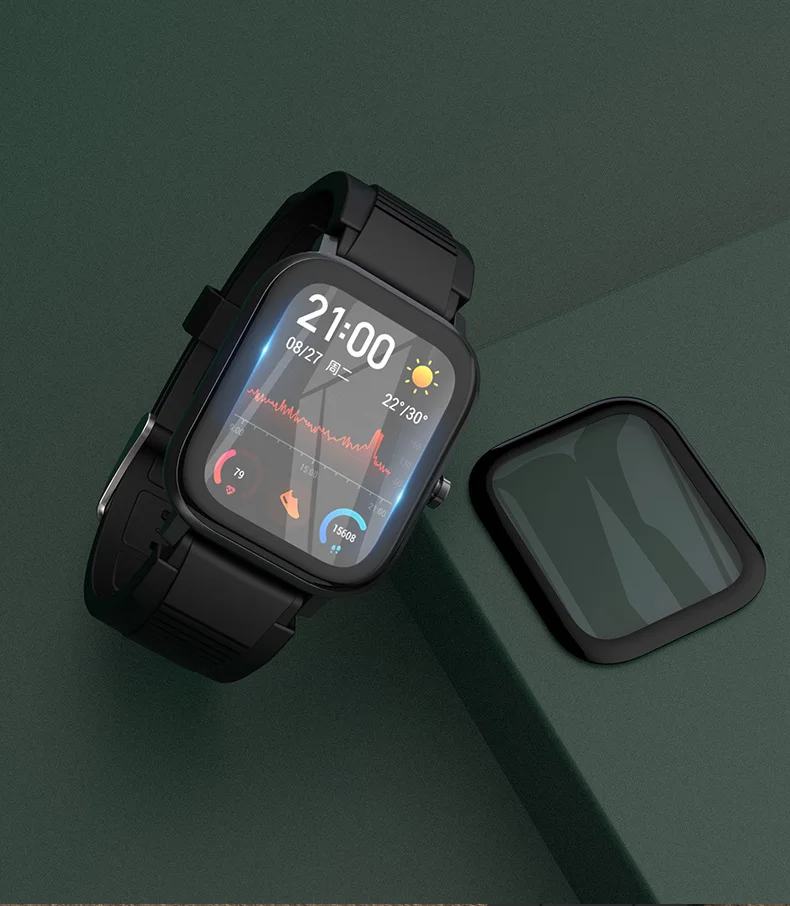 Защитная пленка для экрана из закаленного стекла для AMAZFIT GTS Smart Watch, прозрачная крышка, аксессуары