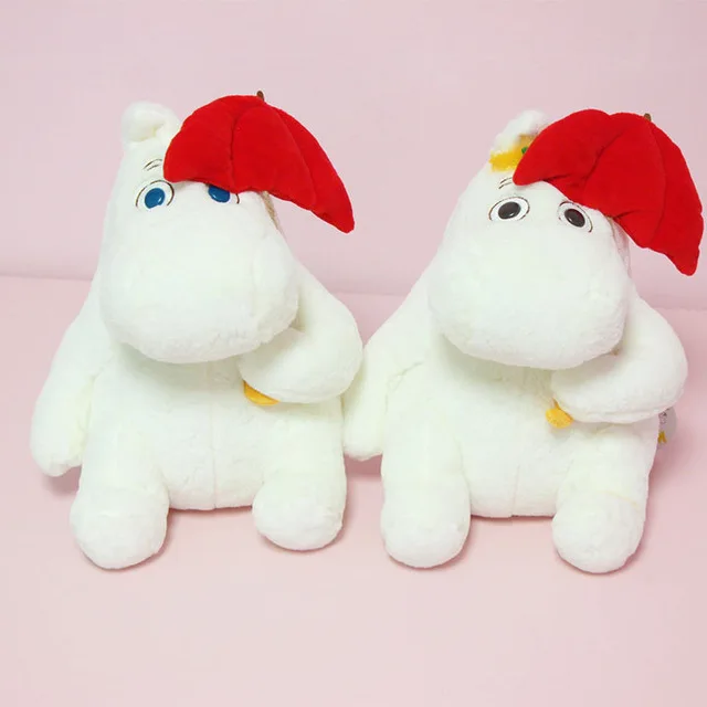 Белый 30 см пары Moomin and Snork maiden плюшевая игрушка мягкая игрушка кукла куклы Животные куклы, детский подарок Рождество - Цвет: Белый