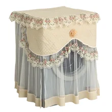 Моющийся чехол для ванной комнаты с полной защитой, цветочный пылезащитный мягкий чехол для стиральной машины, кружевной чехол с рюшами для белья, для дома