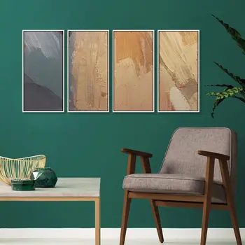 

4 pieces Canvas Painting Abstract Beige orange blue gold poster Print Wall Art Pictures for Living Room Home Decor Drop Shipping