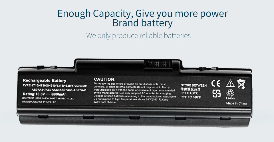 8800 мА/ч, 11,1 V AS07A31 AS07A41 AS07A71 Батарея для acer Aspire 4315 4320 4330 4530 4535 4535G 4710G 4710Z 4715Z 4720Z 4720G 4730