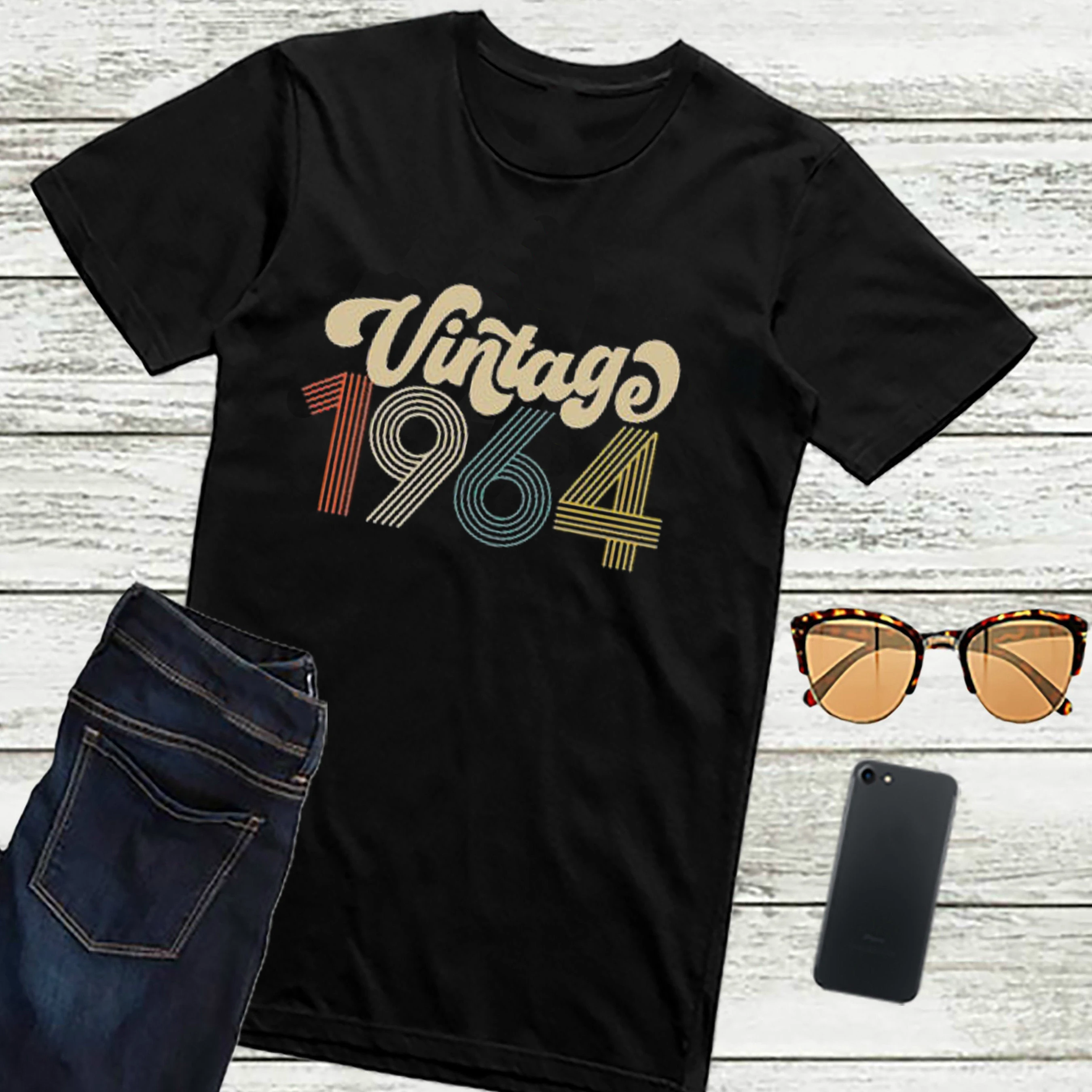 

Vintage birthday gift custom number born date customizing tshirt darkgrey black