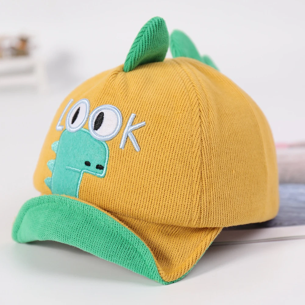 Детская бейсбольная кепка с динозавром из мультфильма, зимняя солнцезащитная Кепка, милая Кепка Snapback, кепка для мальчиков и девочек 6-24 месяцев, детская шапка, шапки