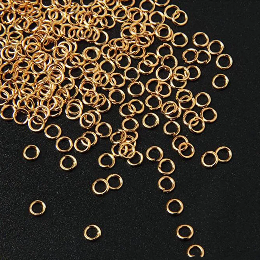 200 Stück 4 mm 5 mm 6 mm 8 mm 9 mm 10 mm offene Biegeringe Edelstahl O-Ring-Anschlüsse Bulks für DIY-Handwerk Schmuckherstellung