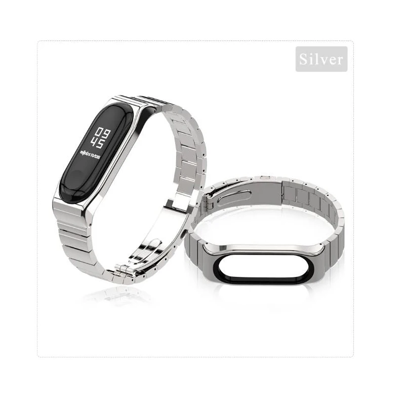 Mi jobs mi Band 3 mi Band 4 ремешок металлический PRO для Xiaomi mi Band 3 браслет из нержавеющей стали mi Band 3 браслеты Замена наручного ремня