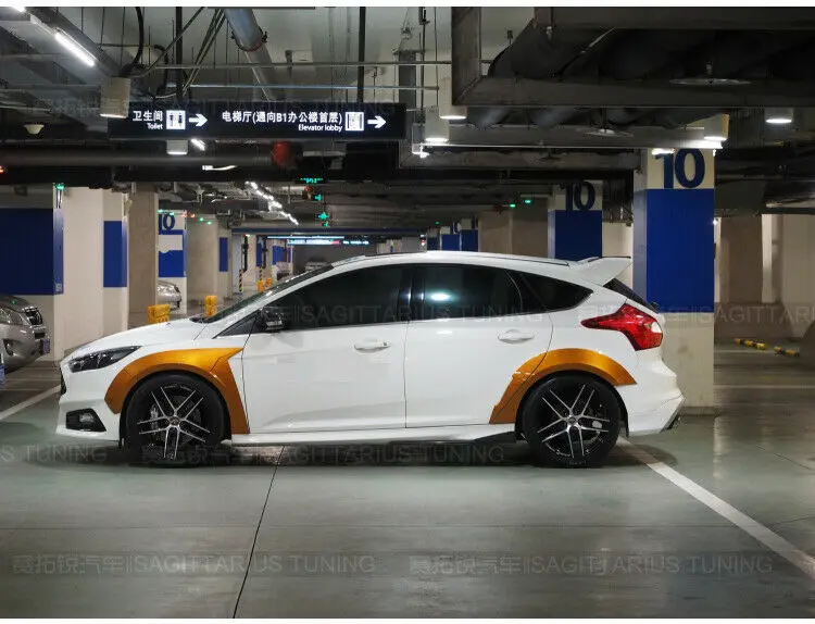 Модификация автомобиля, автомобильные аксессуары для Ford Focus RS ST-, Праймер, крыло, набор, колесная арочная крышка, отделка 10X