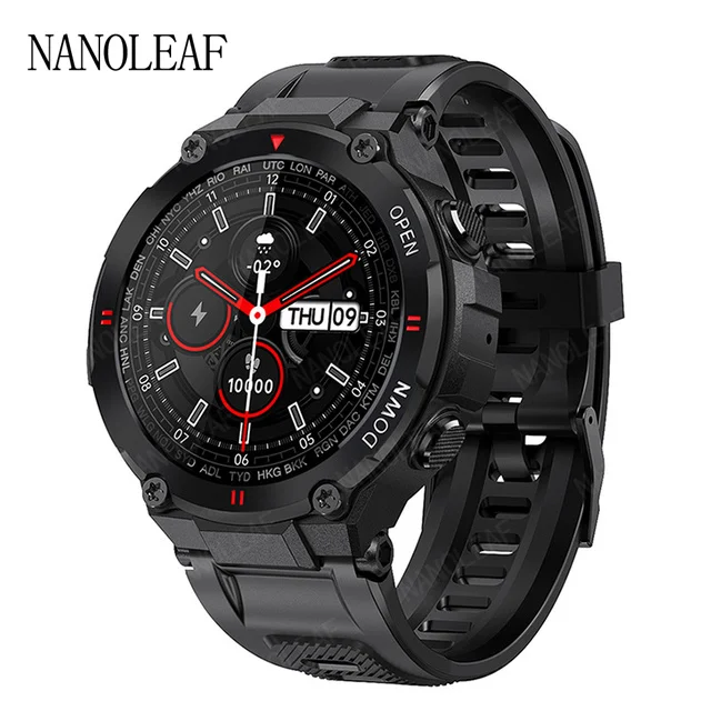 Smart Watch for Men with Call Answer Dial Military Style with Heart Rate Blood Oxygen Monitor Sleep Tracker Digital Wristwatch 