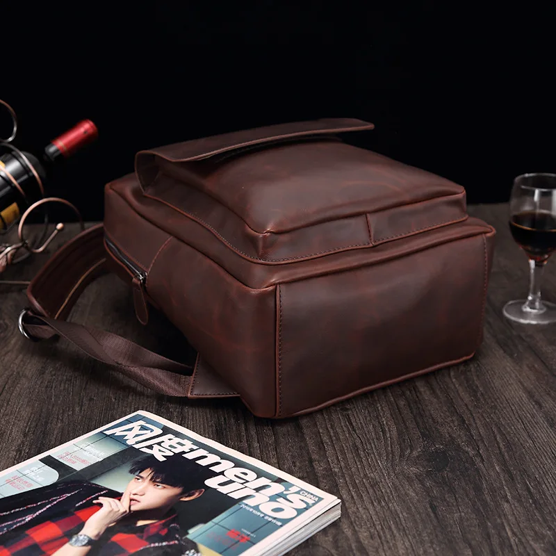 New retro leisure computer backpack Korean version fashion multi-platform fashion travel bag trendy men's shoulder bag