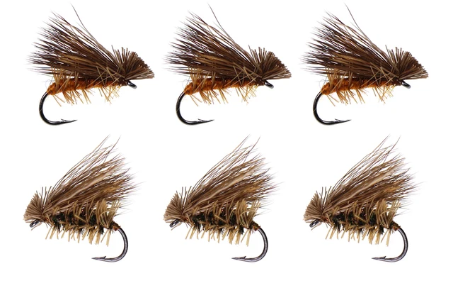 Vampfly 4PCS 10# Deer Hair Cicada Flies Floating Dry Flies Bass