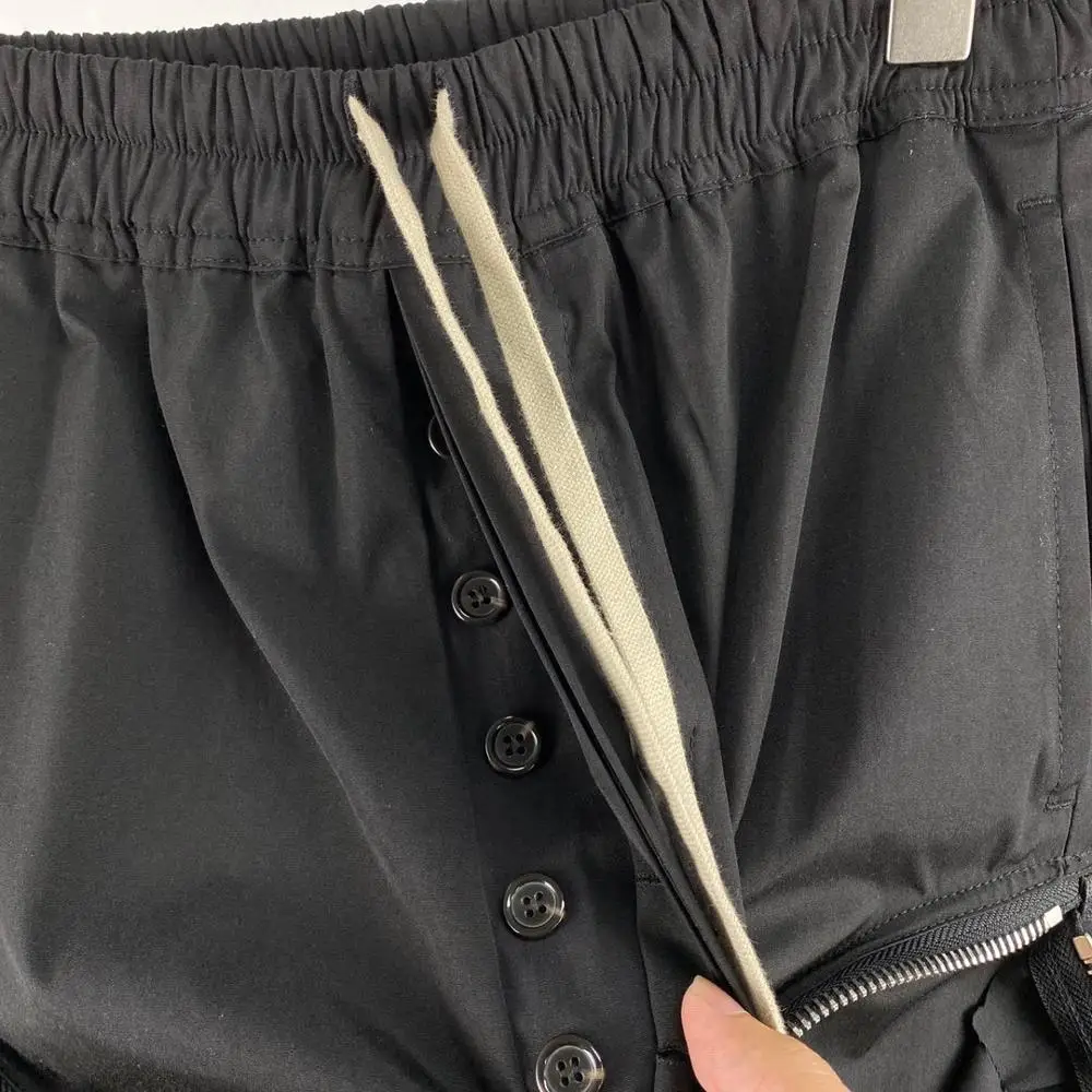 Owen Seak Men Casual Harem Shorts Gothic Men's Sweatpants Summer Hip Hop High Sweater Women Loose Black Shorts Size XL 5