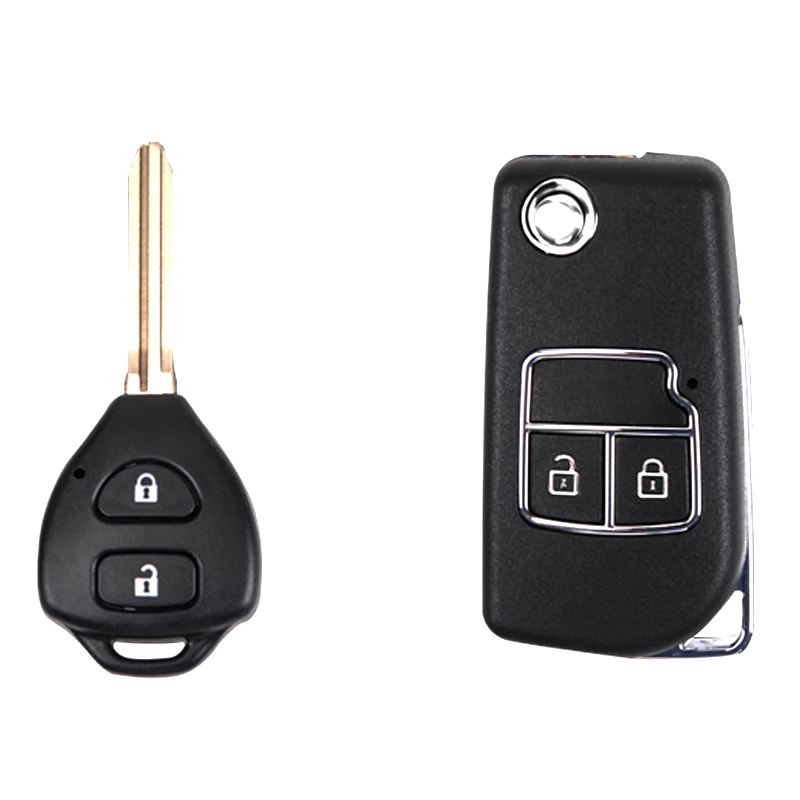 OkeyTech Toyota RAV4 Camry COROLLA Reiz Crown Prado модифицированный Флип складной оболочки Fob чехол лезвие toy43 2/3 кнопка