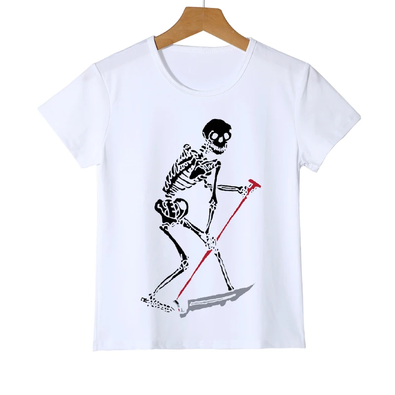 Модные детские топы с изображением пиццы черепа брендовые модные футболки