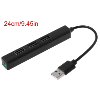 

USB 2.0 3 Ports Hub With 3.5mm Sound Card Audio Output for PC Laptop Windows LX9A