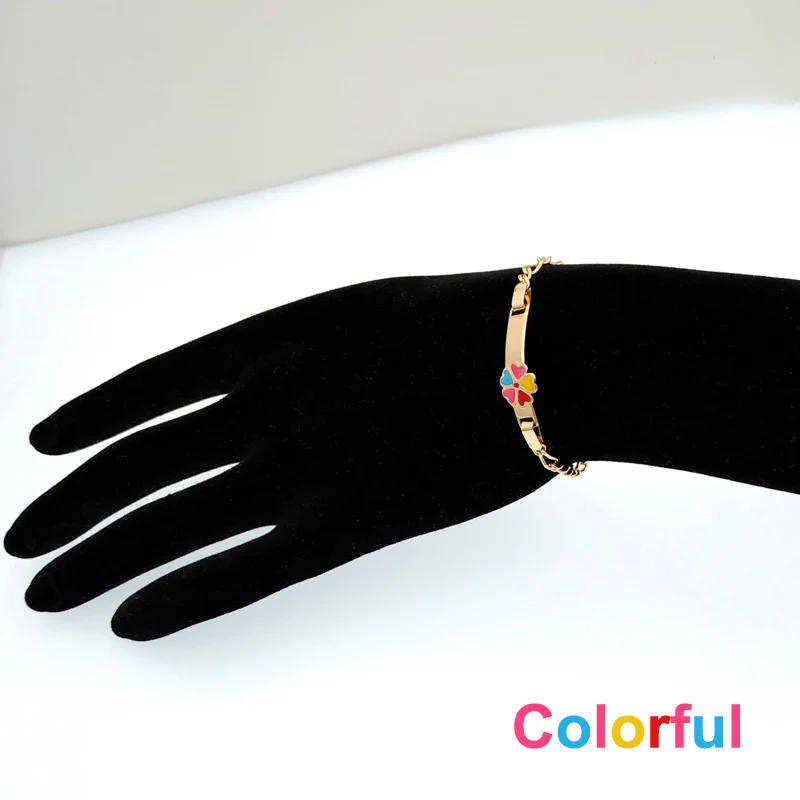 Детские ювелирные изделия детский браслет Pulsera Bebe Pulseira золотой с сердцем Enfant