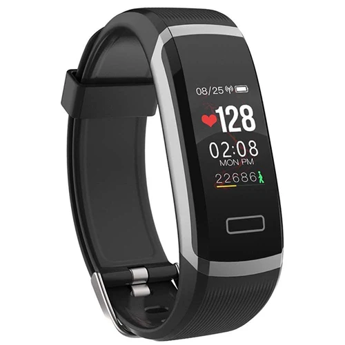 silver black JKING GT101 Смарт-часы для мужчин браслет в реальном времени монитор сердечного ритма и сна лучшая пара фитнес-трекер розовый подходит для женщин - Цвет: silver black