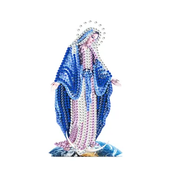

DIY LED Diamond Painting Light Virgin Mary Full Drill Special Shaped Night Lamp For Bedroom Decoration Kid Gifts Religion
