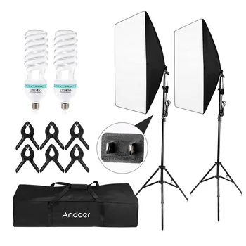 

Andoer Photography Studio System Cube Umbrella Softbox Light Lighting Tent Kit with Light Stand Video Equipment for Photo Studio