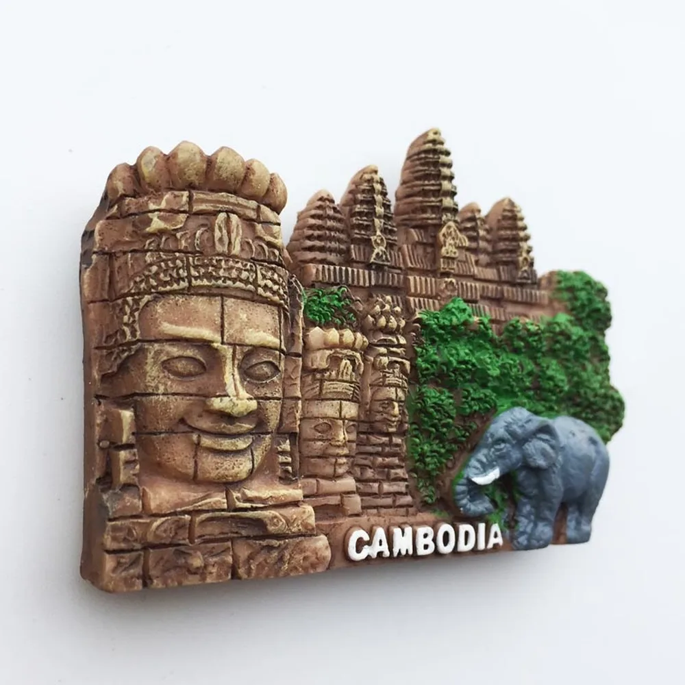 BABELEMI высокое качество ручной работы Камбоджа Angkor Wat 3D магниты на холодильник мировые дорожные сувениры магнитные наклейки на холодильник