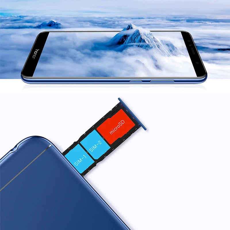 Honor 7A, глобальная версия, Google Play, 2 ГБ, 16 ГБ, Восьмиядерный процессор Snapdragon 430, 5,7 дюйма, передняя, 720 МП, задняя, 3000 МП, P, мА/ч, 2 sim