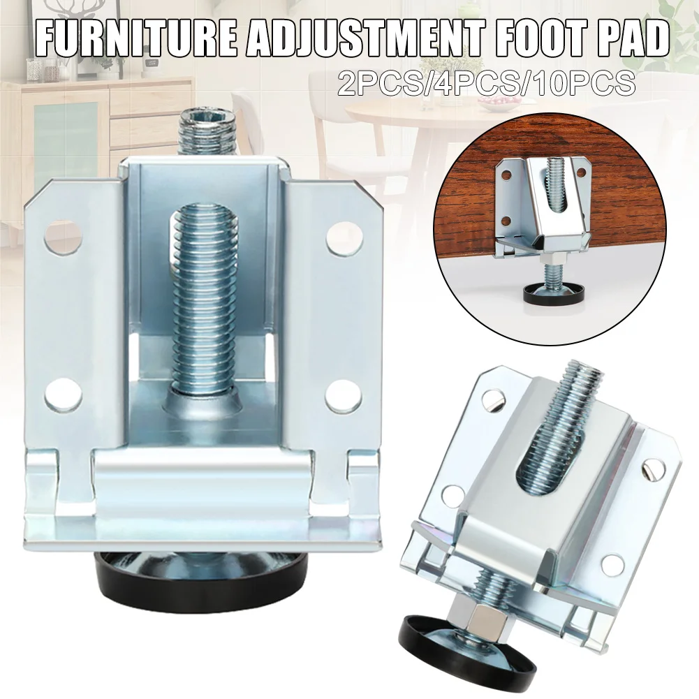 

2/4/10pcs Leveler Heavy Duty Small Feet for Table Shelf Units Easy Adjustment Strong Load-bearing DIN889