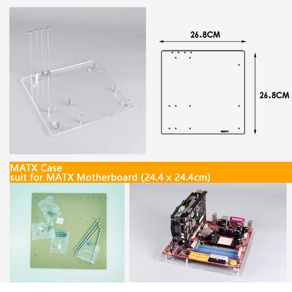 PC открытая рама тестовая скамья шасси Mini ITX MATX EATX ATX материнская плата чехол для компьютера DIY настенная подставка VESA задняя вешалка держатель
