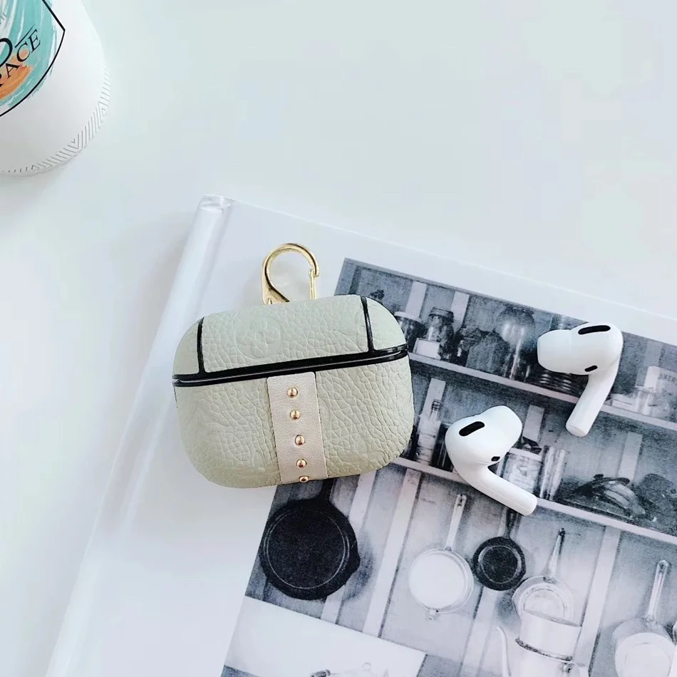 Чехол для наушников для Airpods Pro, кожаный чехол, Модный Цветной чехол для Apple Air Pods Pro 3, наушники, наушники с ремешком