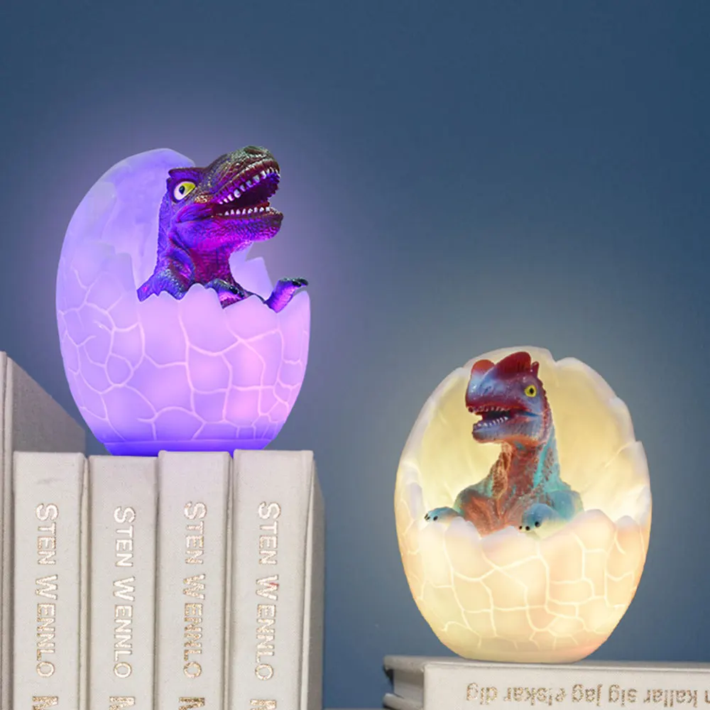 

3D Dinosaur Lamp Night Light for Living Room Remote Pat Touch Control Rechargeable Night Lamp for Children Kid's Gift