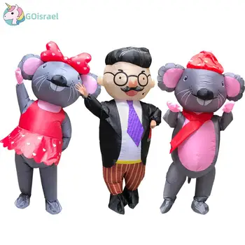 

Halloween Handsome boss Miss and Mr. mouse animal doll inflatable costume man and woman fantasy cosplay comics carnival Purim