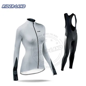 

NW Bicycles Clothes For Women 2020 Female Long Sleeve Jersey Bicycle Suit Sport Wear Bike Uniform Outdoor Sport Set Gel