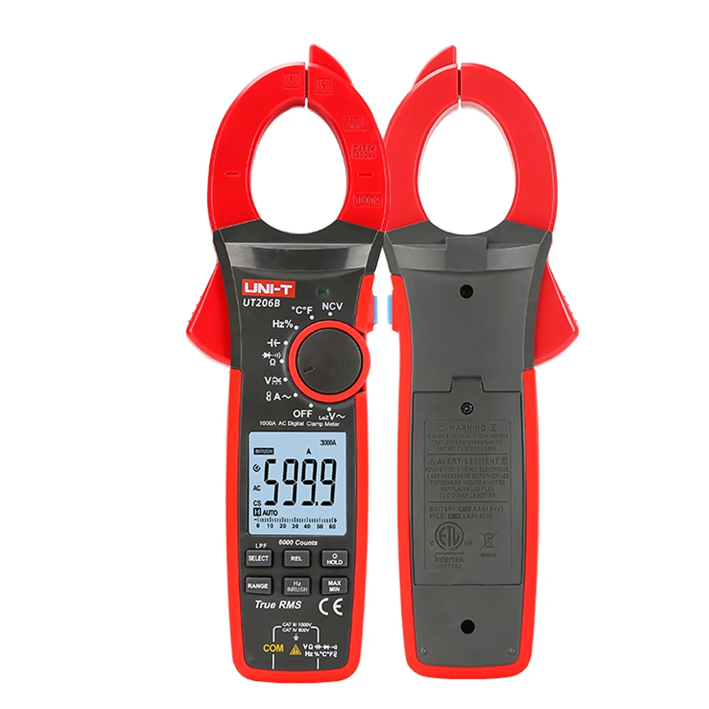 Unit Ut206b Ut207b Ut208b True Rms Digital Clamp Meter 1000a 1000v Ac