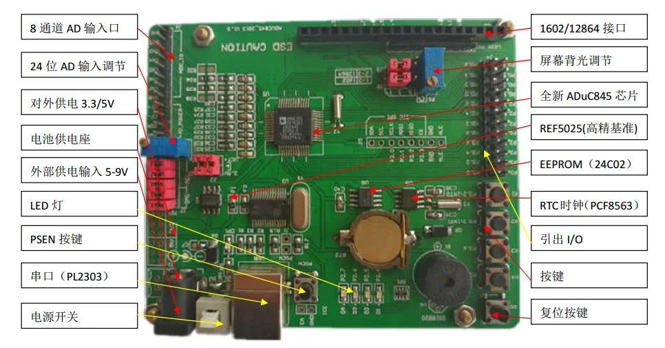 ADUC845 ADUC845 макетная плата 24bitAD