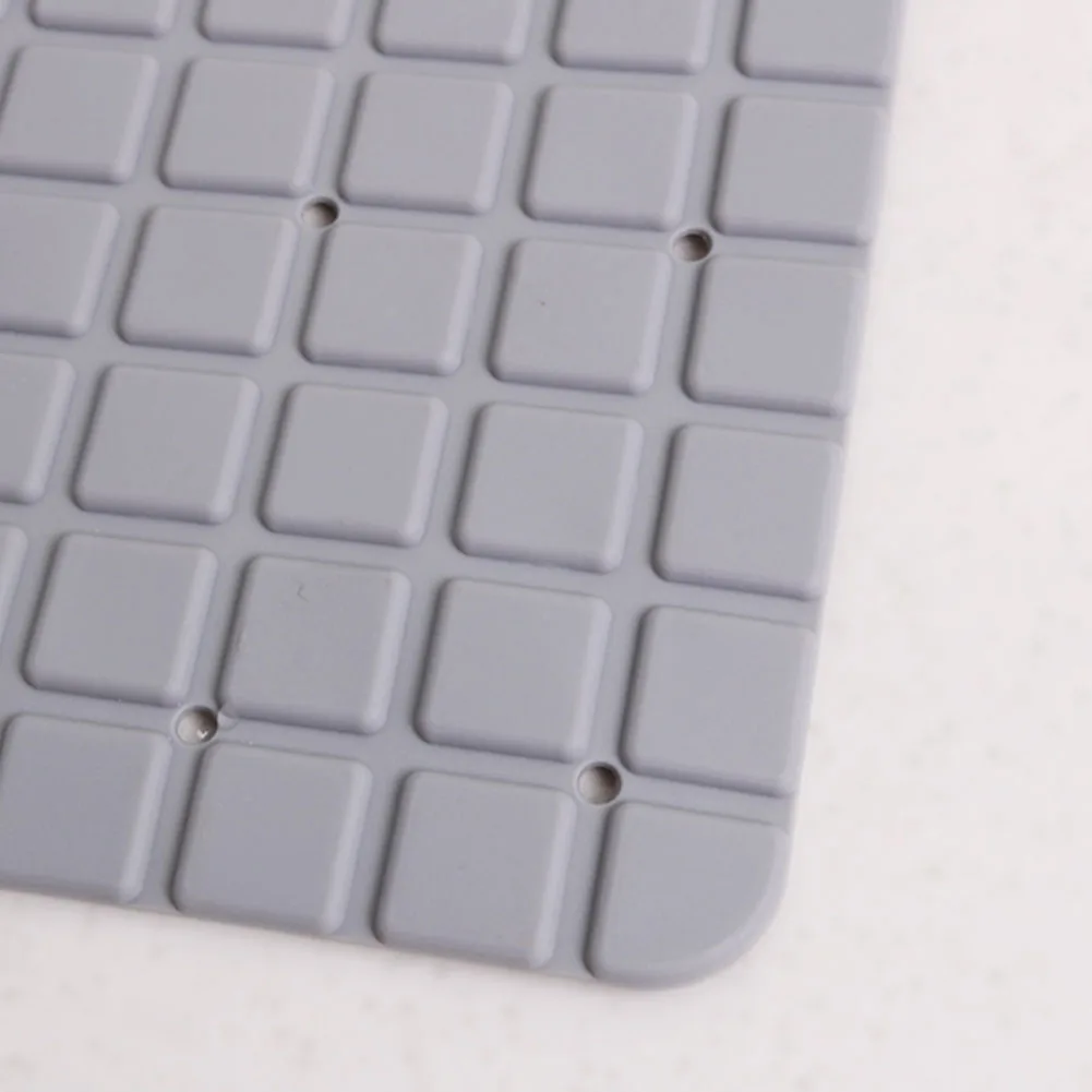 Soft Bath Mat Hotel Wear Resistant Carpet Anti Slip Pads Solid With Sucker Multi Grid Kitchen Bathroom Massage PVC Rollable