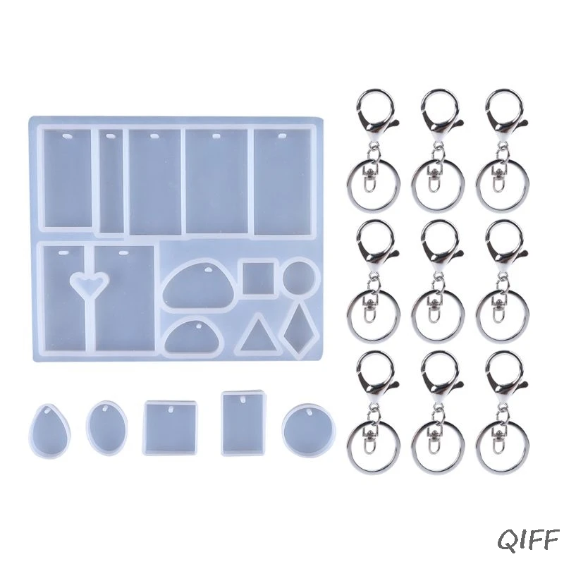 

Silicone Mold Set Simple Drop-shaped Square Triangle Irregular Pendant DIY Handmade Epoxy Molds Resin Jewelry Making