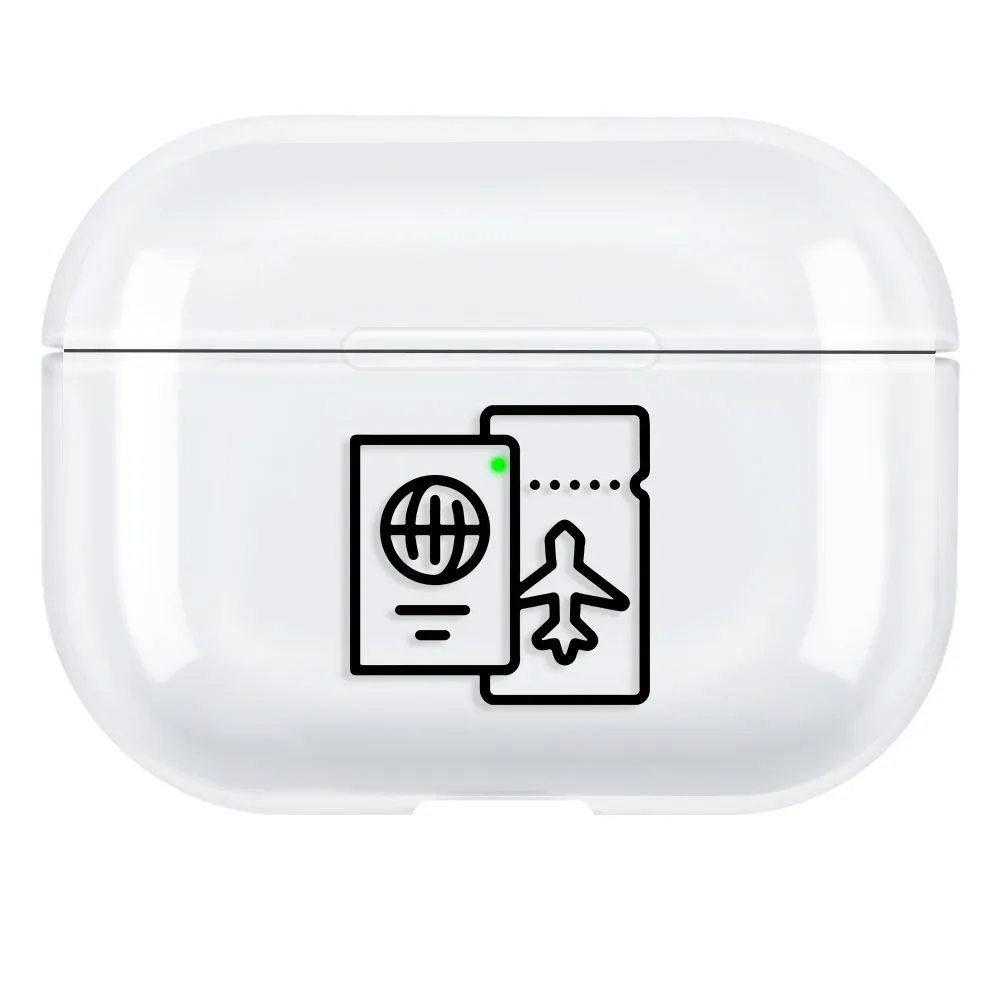 Прозрачный жесткий чехол из поликарбоната для Apple AirPods Pro, чехол, классный милый чехол с рисунком для AirPods Pro Air Pods Pro Funda, простая карта - Цвет: 08