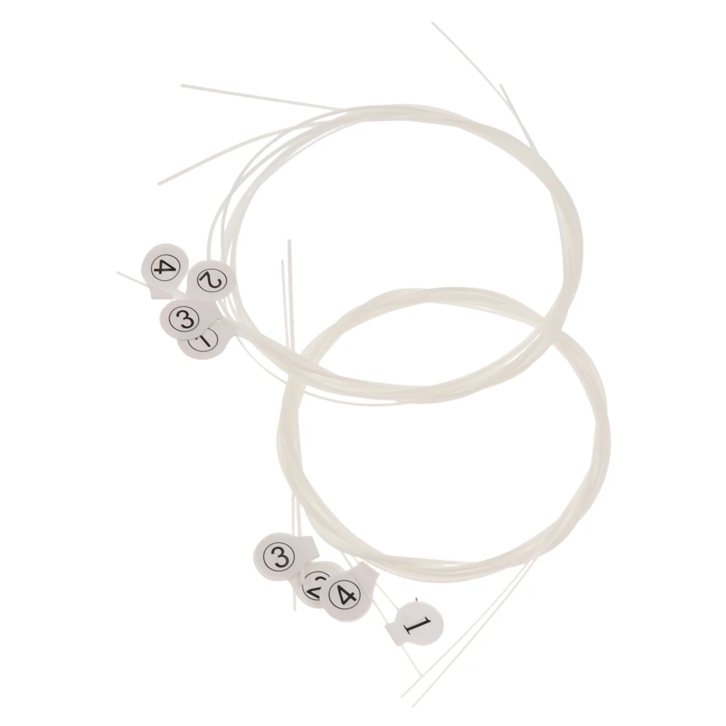 2 Sets White Nylon Ukulele Strings for Ukulele Replacement Accessories
