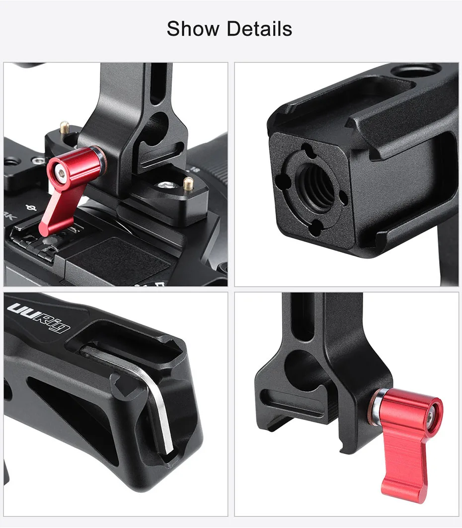 UURig R018 R019 универсальная DSLR камера Rig NATO Верхняя ручка быстросъемная рукоятка с Рельсом Nato