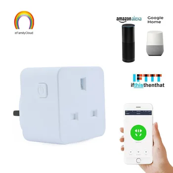 

Smart WiFi Adaptador Enchufe Power Strip Voice Control Compatible Alexa Lntelligent Remote Control Plug For Saving Electricity