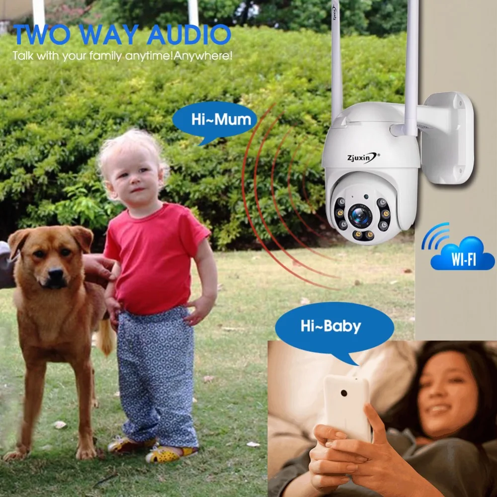 Full HD 1080P WiFi IP камера беспроводная Wi-Fi PTZ наружная скоростная купольная CCTV камера безопасности приложение ICSee поддержка двухстороннее аудио